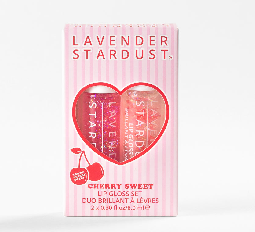 Cherry Sweet Roll- On Glitter Lip Gloss Set
